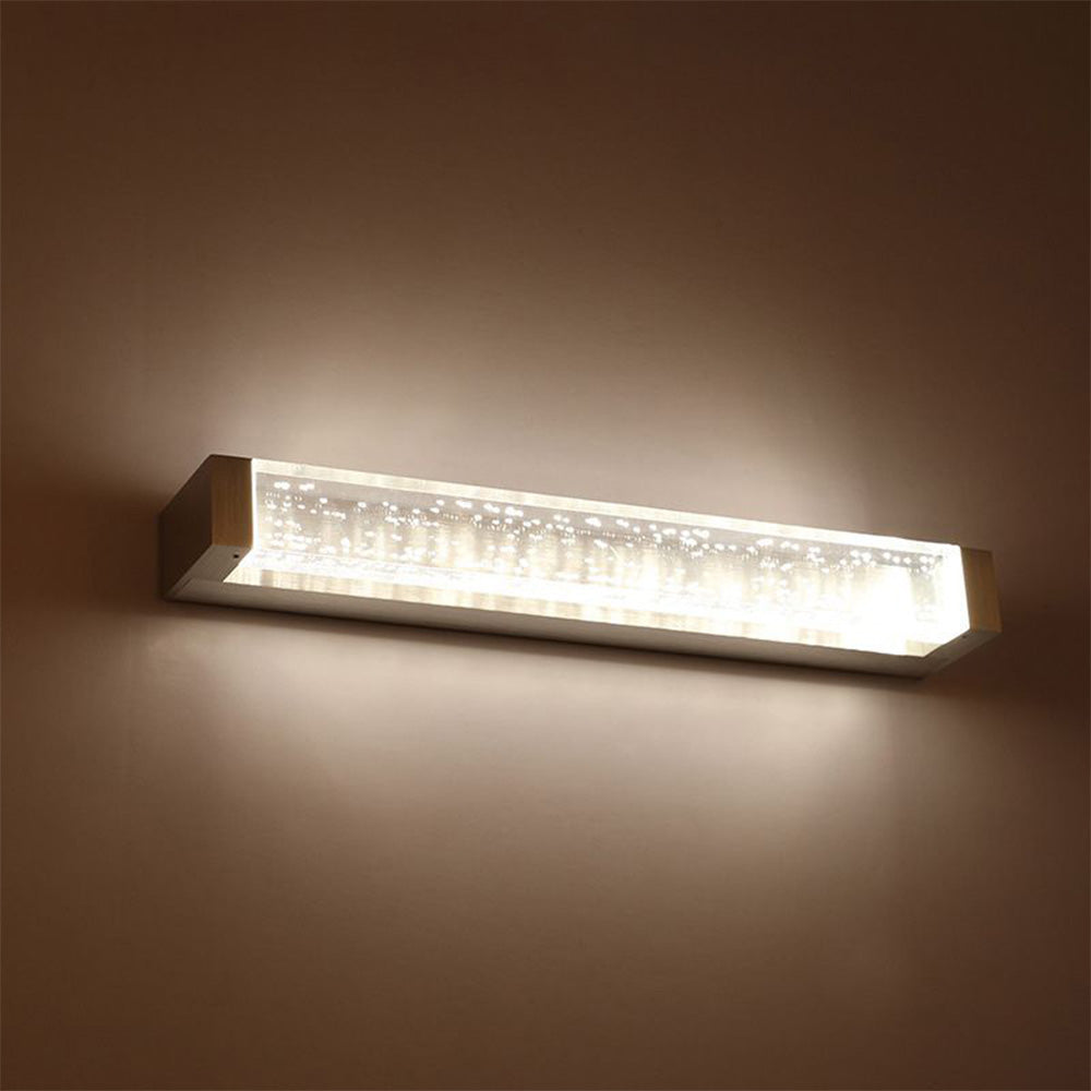 Arisha Transparent Rectangular Mirror Front Vanity LED Wall Lamp, Bathroom