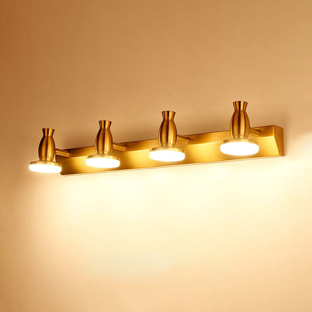 Arisha Luxury Multi Metal Mirror Front Wall Lamp, Brass