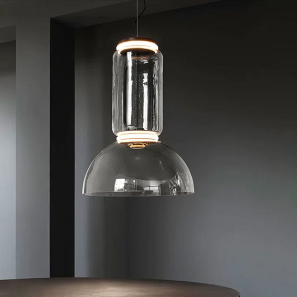 Valentina Minimalist Combination Glass Pendant Light, Clear