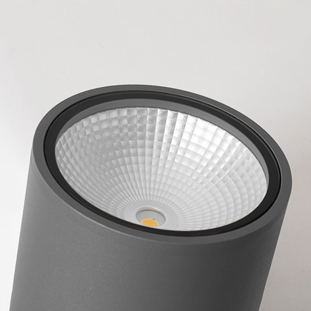 Ray Modern Black Cylindrical Flush Mount Ceiling Light Spotlight