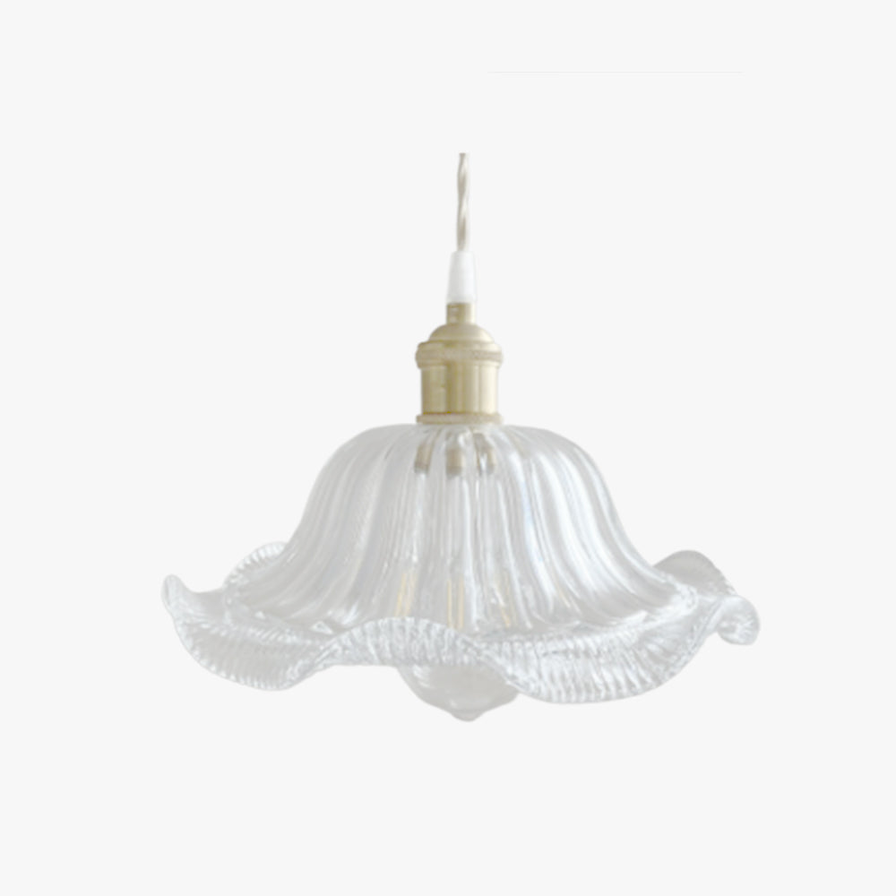Valentina Art Deco Blown Brass & Glass Pendant Light, 7 Styles
