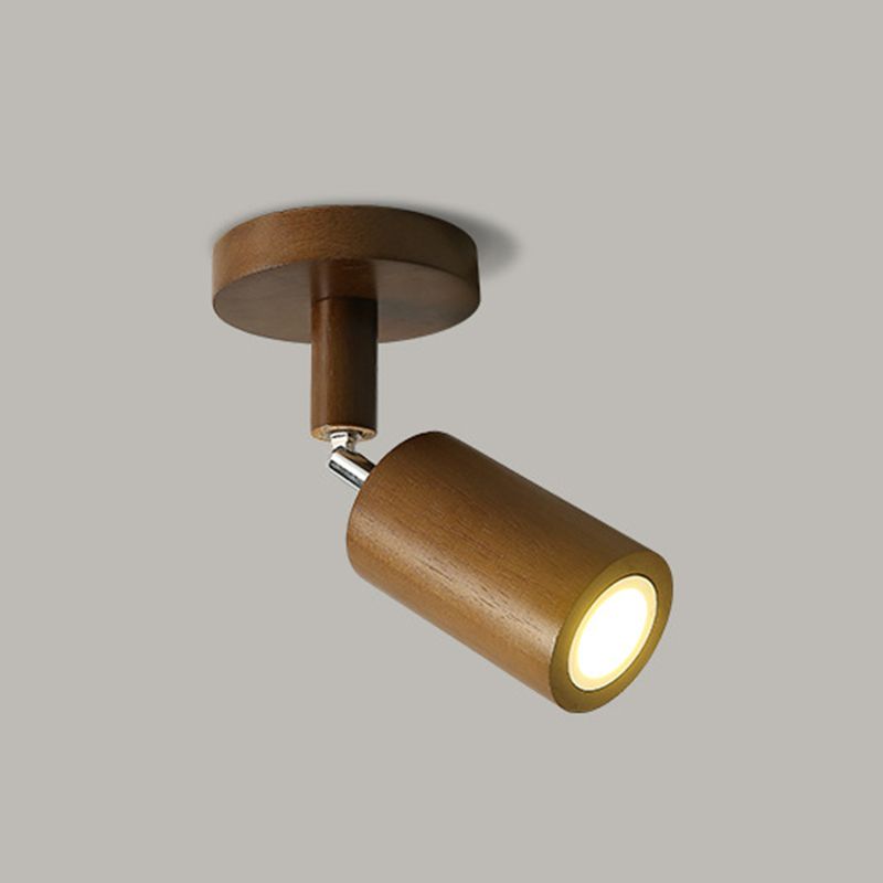 Muto Modern LED Adjustable Ceiling Spotlight, Wood