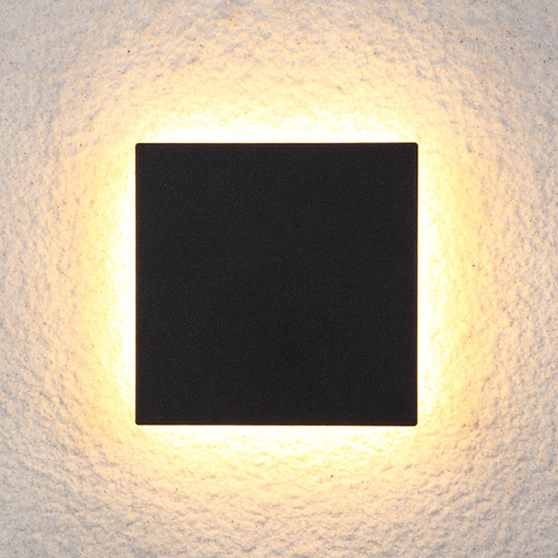 Ray Minimalist Round/Square Outdoor Wall Lamp LED, Black/White