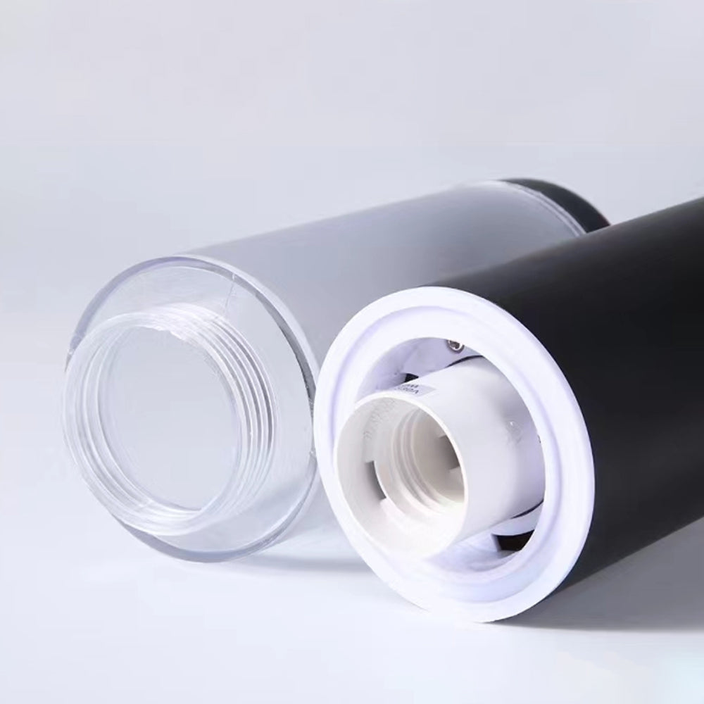 Ray Metal Cylindrical Outdoor Path Light, Black