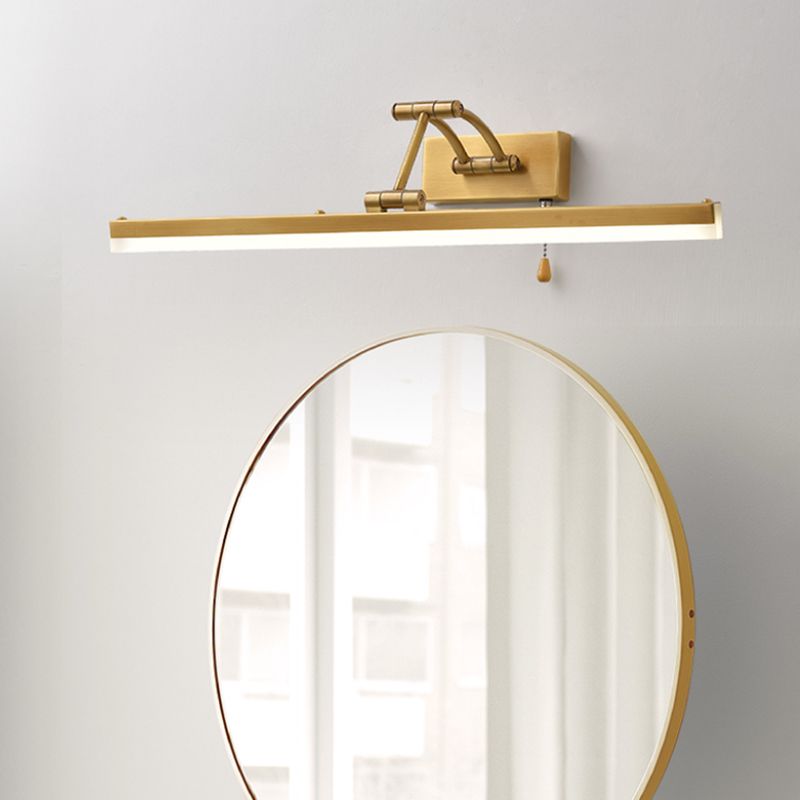 Arisha Linear Arc Light Poles Metal Black Vanity Wall Lamp