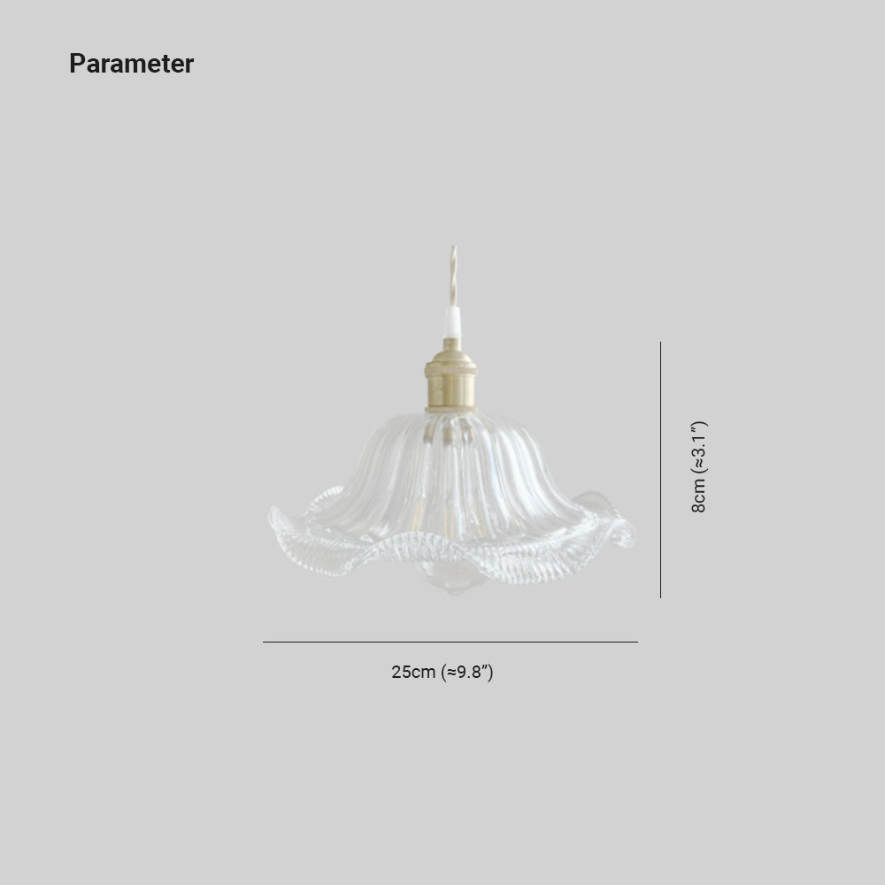 Valentina Art Deco Blown Brass & Glass Pendant Light, 7 Styles
