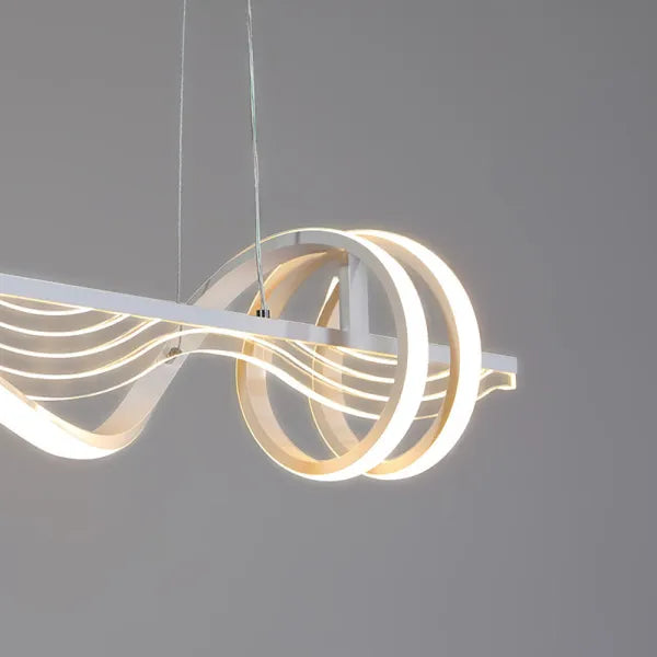 Arisha Contemporary Style Linear Metal Pendant Light White/Black