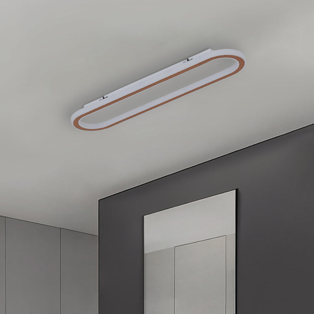 Arisha Modern Rectangular Flush Mount Ceiling Light Black Gold Rose Gold