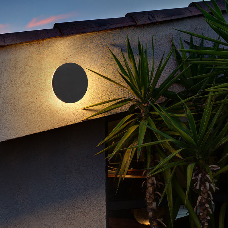 Ray Minimalist Round/Square Outdoor Wall Lamp LED, Black/White