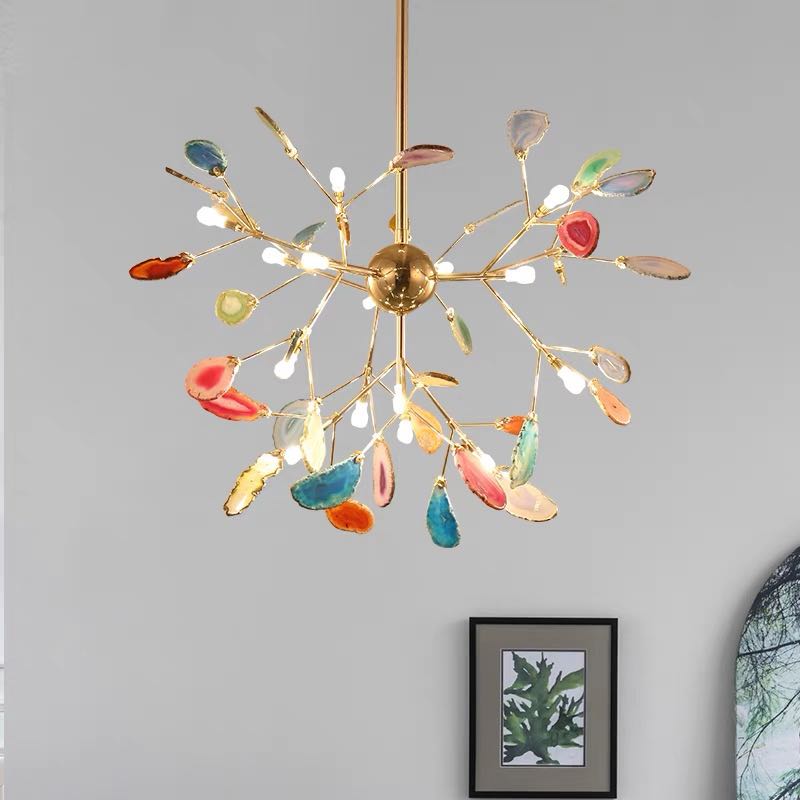 Aria Agate Creative Colourful Chandelier Bedroom/Living Room