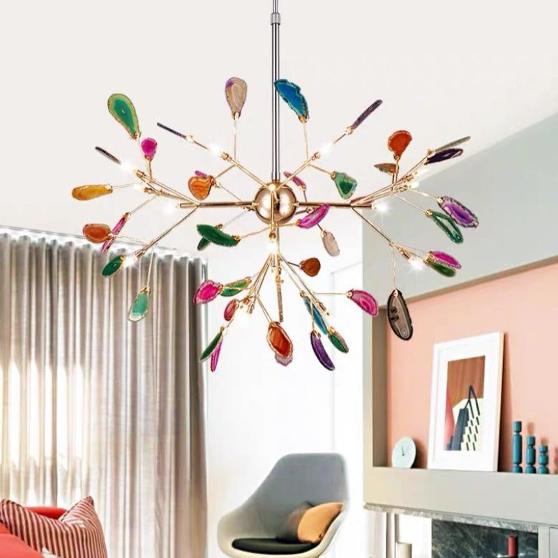 Aria Agate Creative Colourful Chandelier Bedroom/Living Room