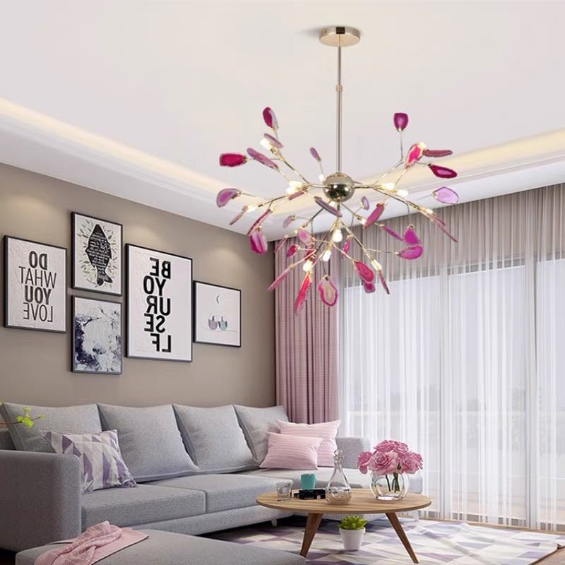 Aria Agate Creative Colourful Chandelier Bedroom/Living Room