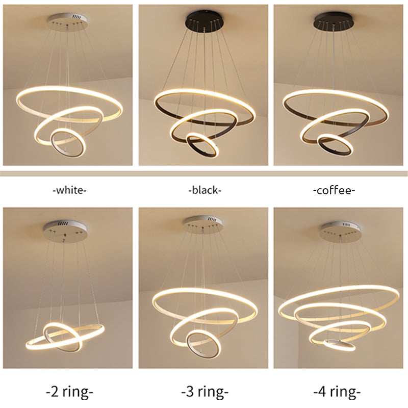 Arisha Modern Ring Pendant Light, 2/3/4 Rings