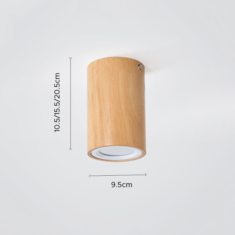 Muto Modern Wood Ceiling Light, Cylindrical, Corridor/Balcony