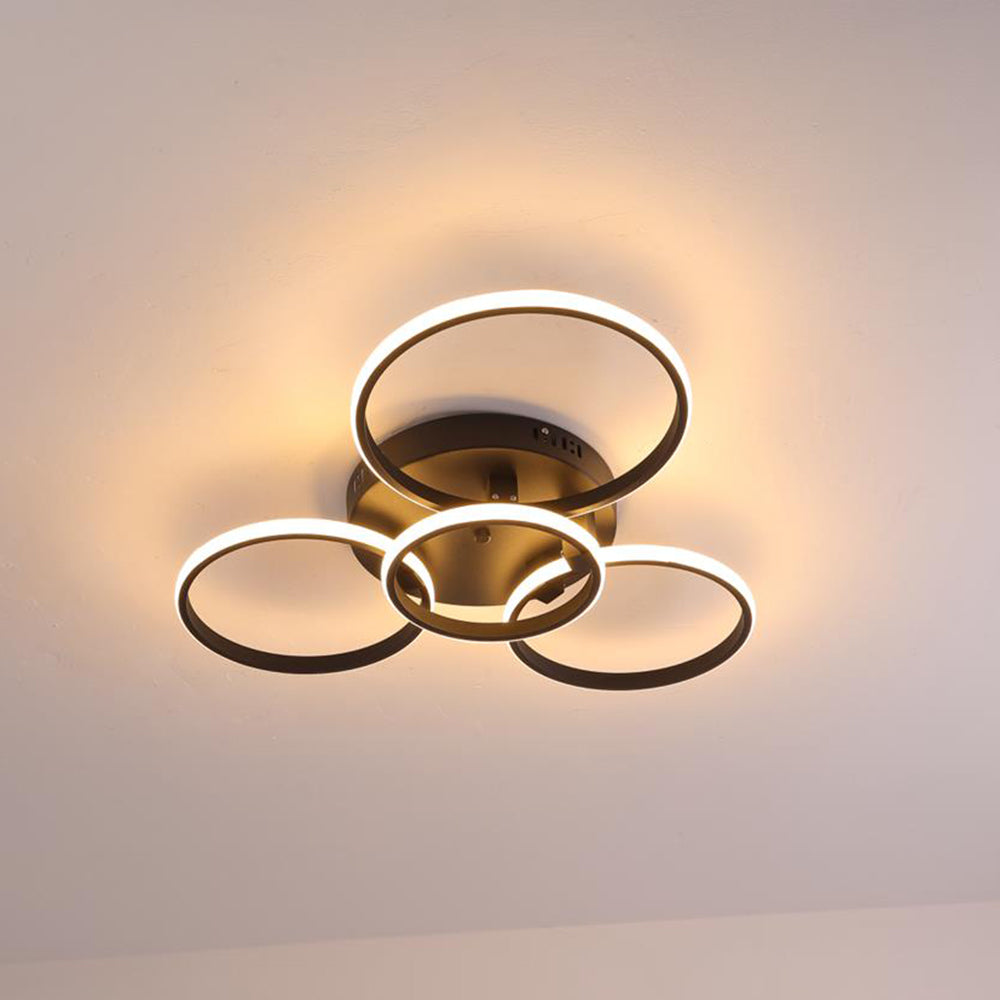 Arisha LED Ceiling Light Circle Ring, Black & White