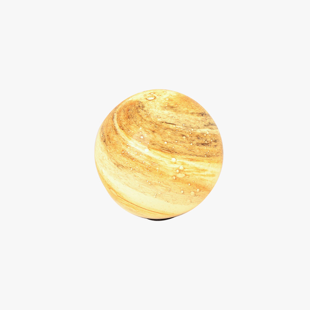 Ray Decorative Solar Acrylic Planet Outdoor Ground Light, Milk Curry/Blue