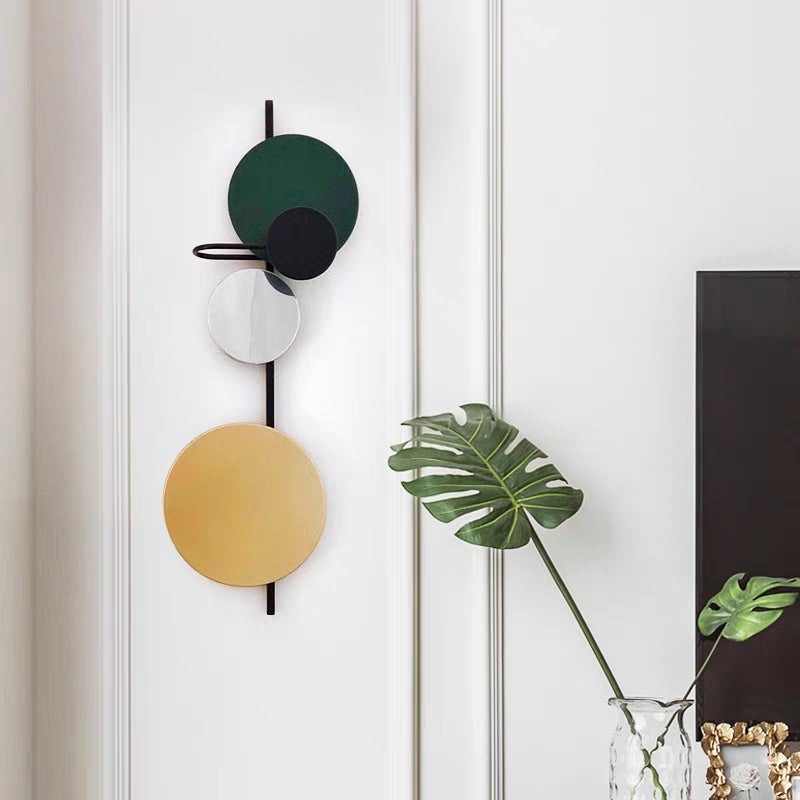 Aira Modern Art Deco Circular Colorful Metal Wall Lamp