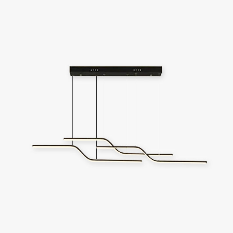 Arisha Minimalist Geometric Metal 3 Light Pendant Light, Dining Room