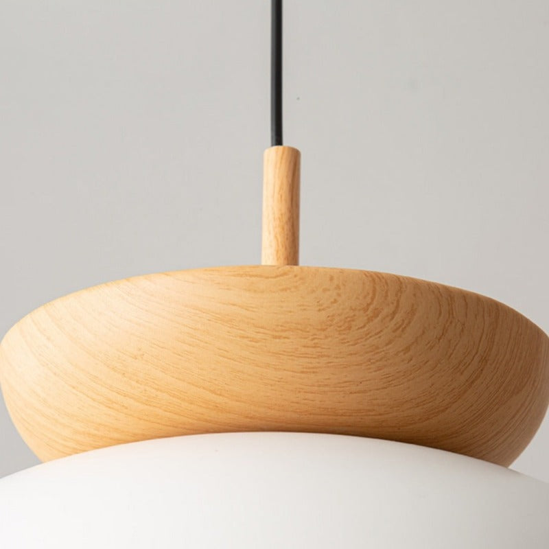 Muto Nordic Pendant Light/Flush Mount Ceiling Light Wood/Metal Black Kitchen Balcony