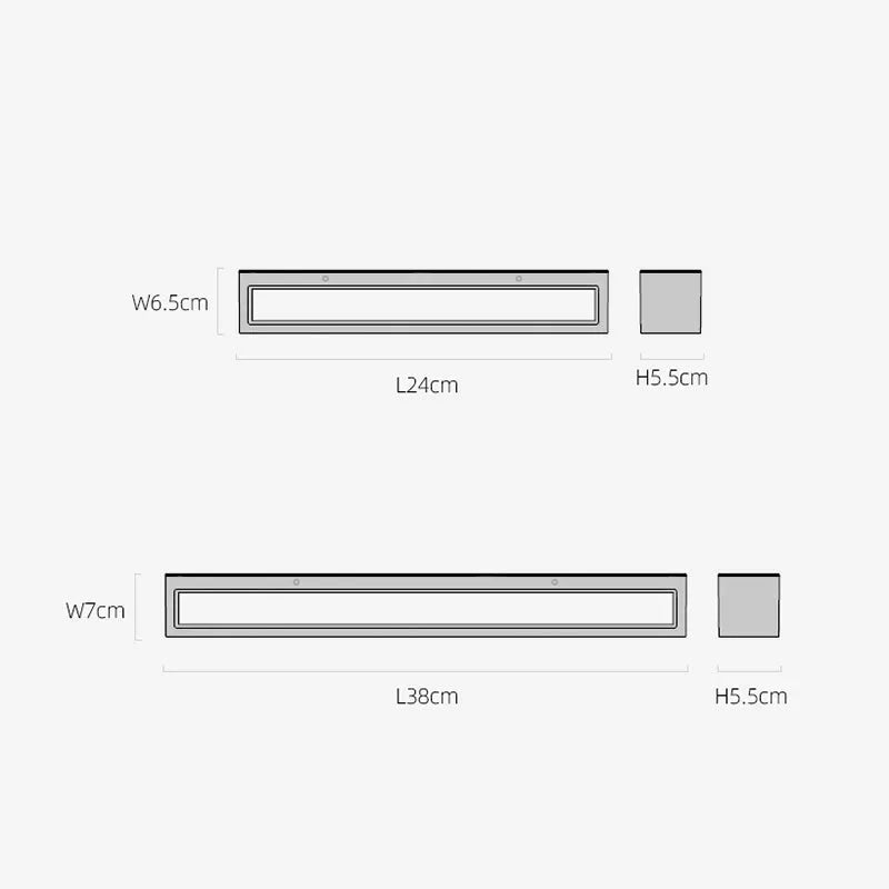 Ray LED Outdoor Wall Lamp, Black & White