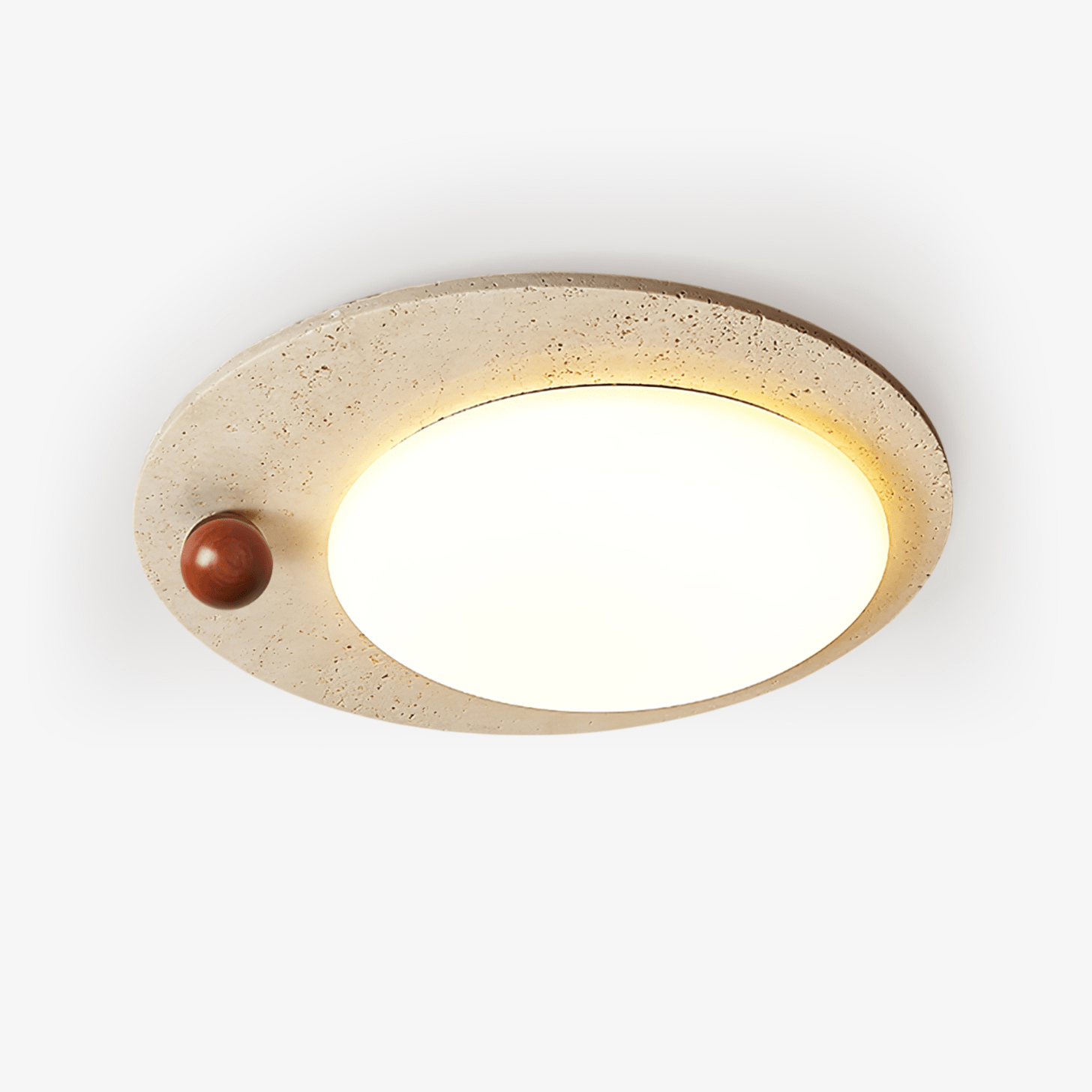 Circular Travertine Ceiling Light - Letslighting