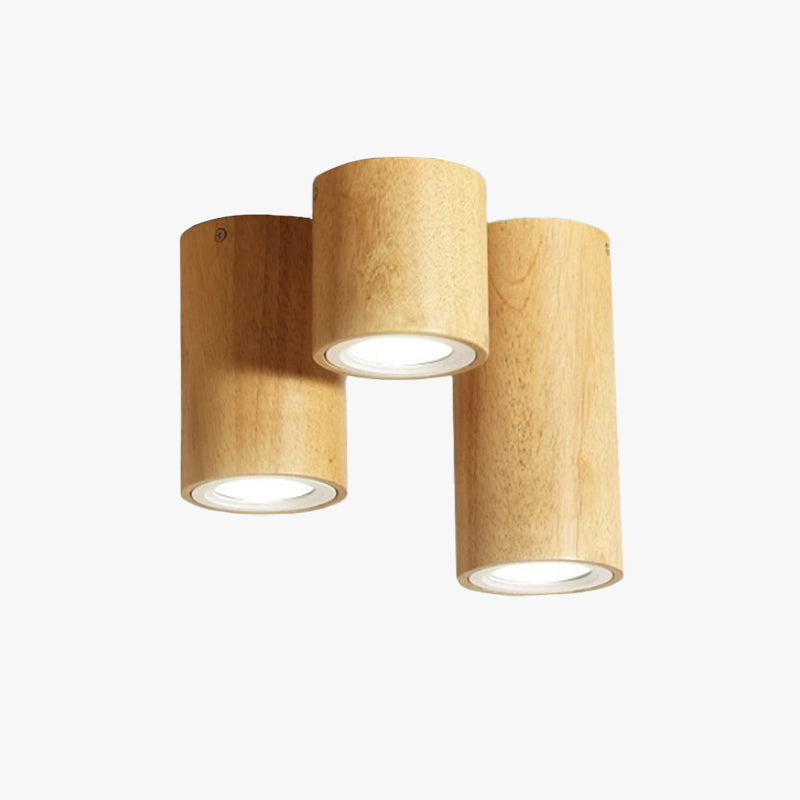 Muto Modern Wood Ceiling Light, Cylindrical, Corridor/Balcony