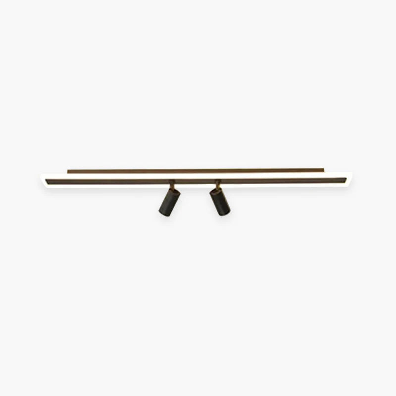 Aim Minimalist Double-linear Ceiling Light Spotlight, Black
