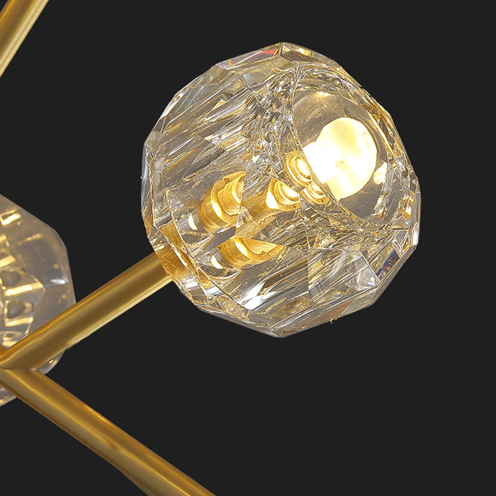 Valentina Modern Blown Metal Pendant Light, Gold