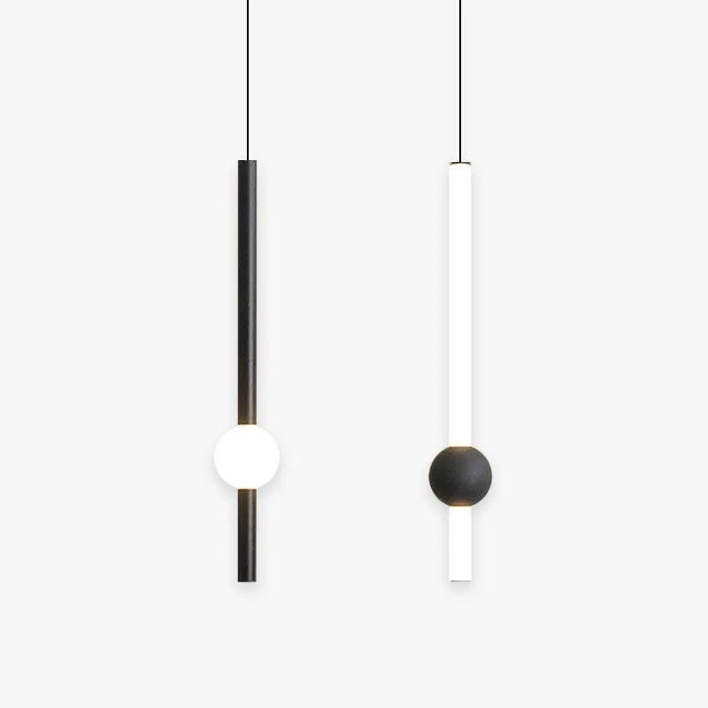 Arisha Minimalist Linear Globe Glass Pendant Light, Bedroom