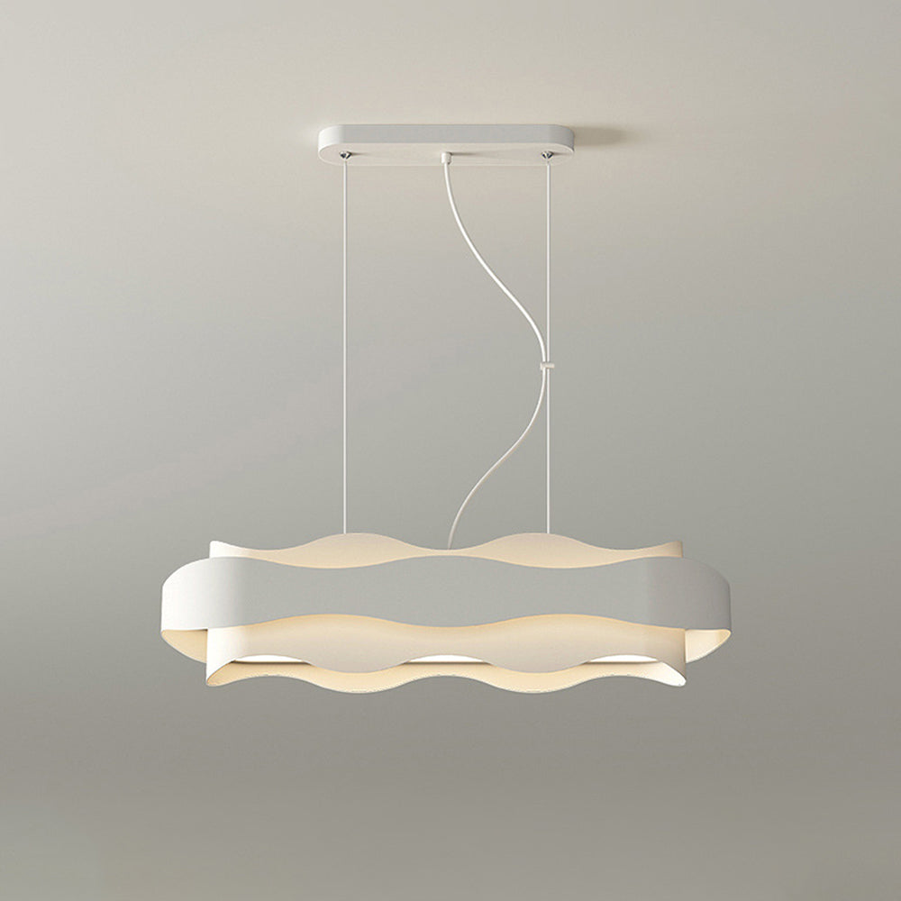 Arisha Art Deco Flower Shape Pendant Light, White