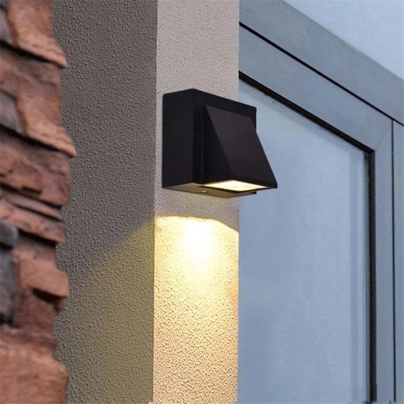 Ray Modern Black Metal LED Outdoor Wall Lamp