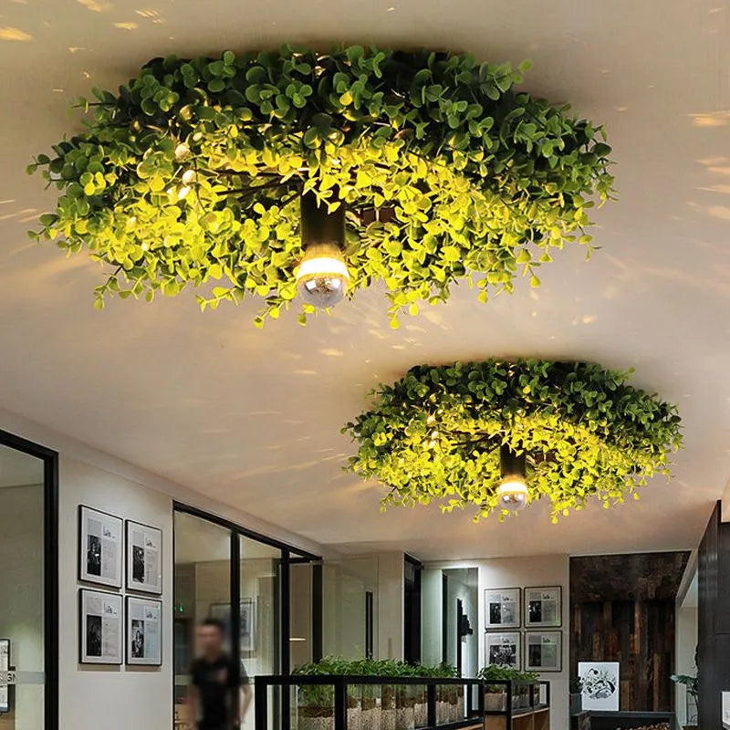 Ritta Modern Plant Flush Mount Ceiling Light