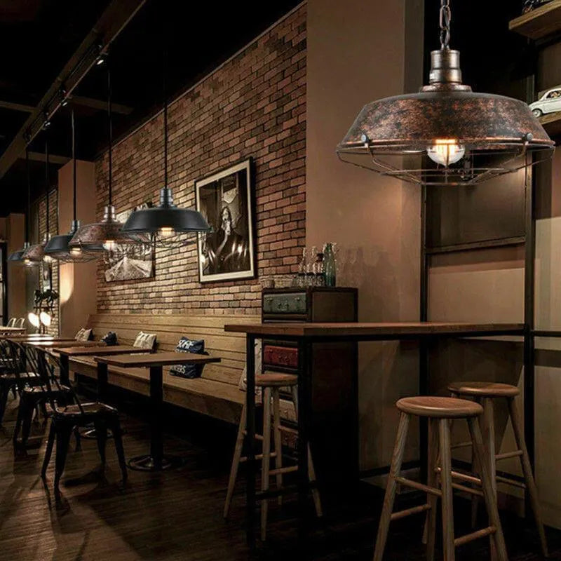Epoch Rustic Black Industrial Pendant Light Shade, Outdoor/Indoor