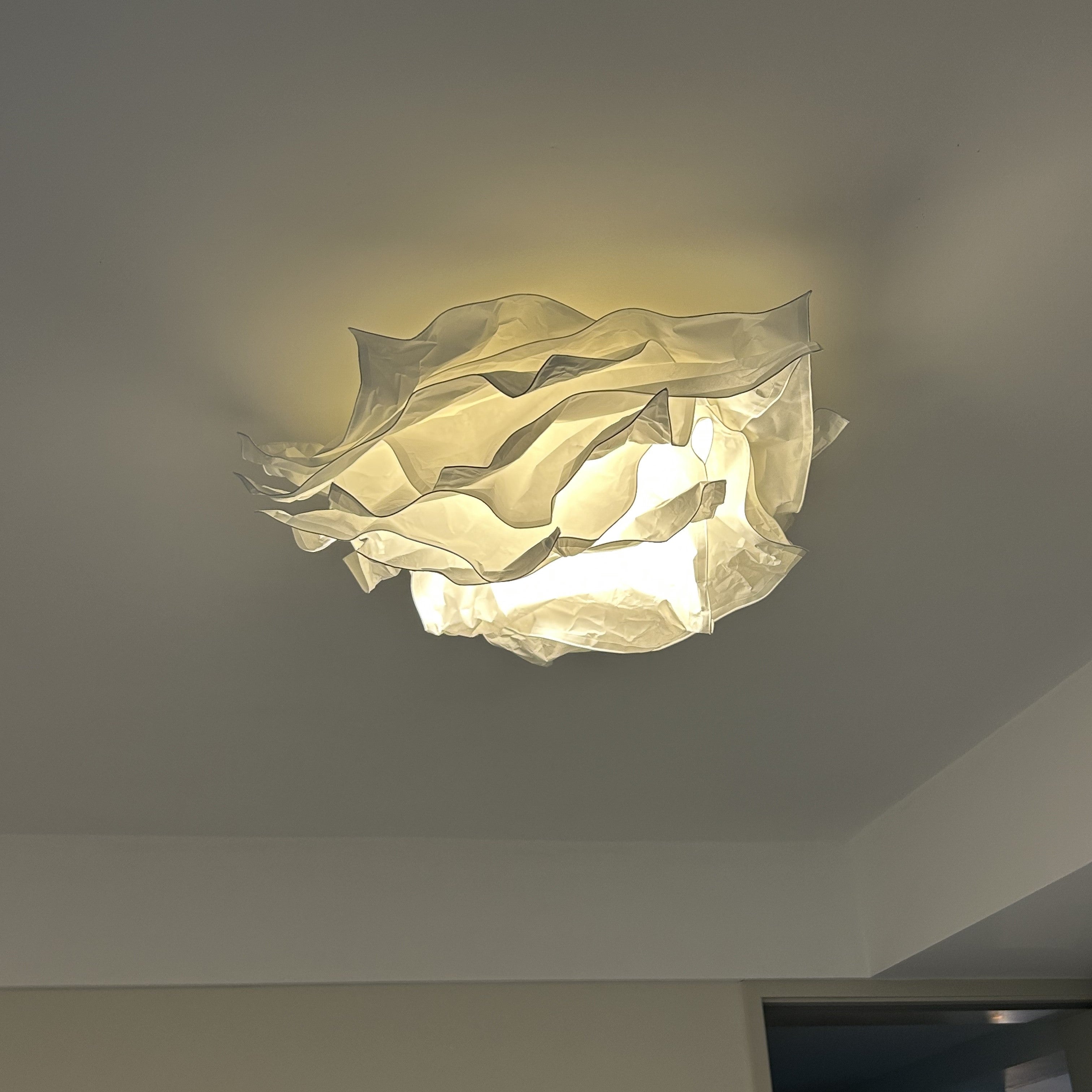 Ritta Flush Mount Ceiling Light Design Flower Natural Paper