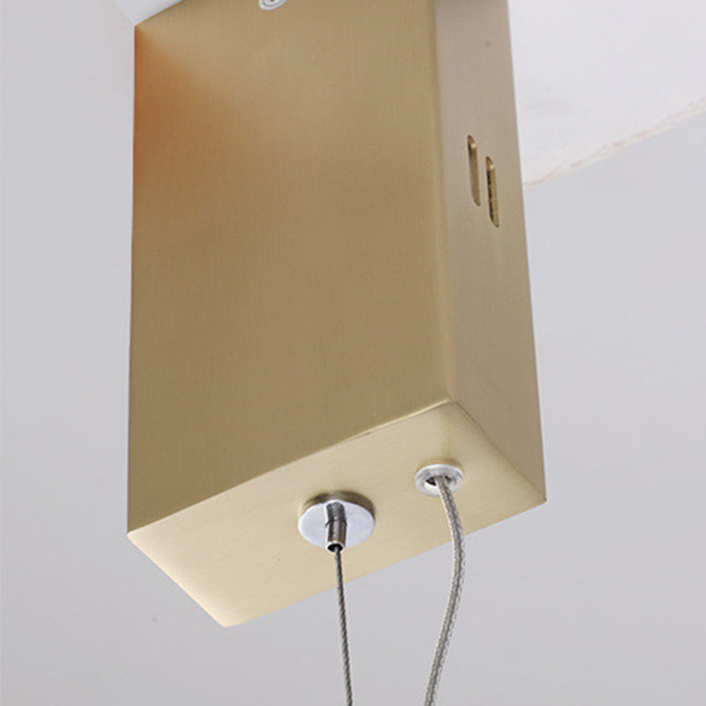 Arisha LED Linear Minimalist Wave Golden Leaf Shaped Pendant Light