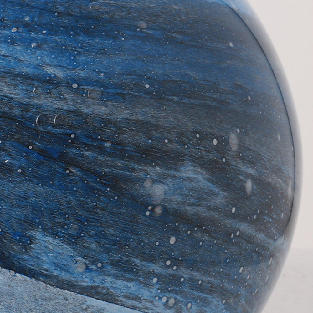 Ray Decorative Solar Acrylic Planet Outdoor Ground Light, Milk Curry/Blue
