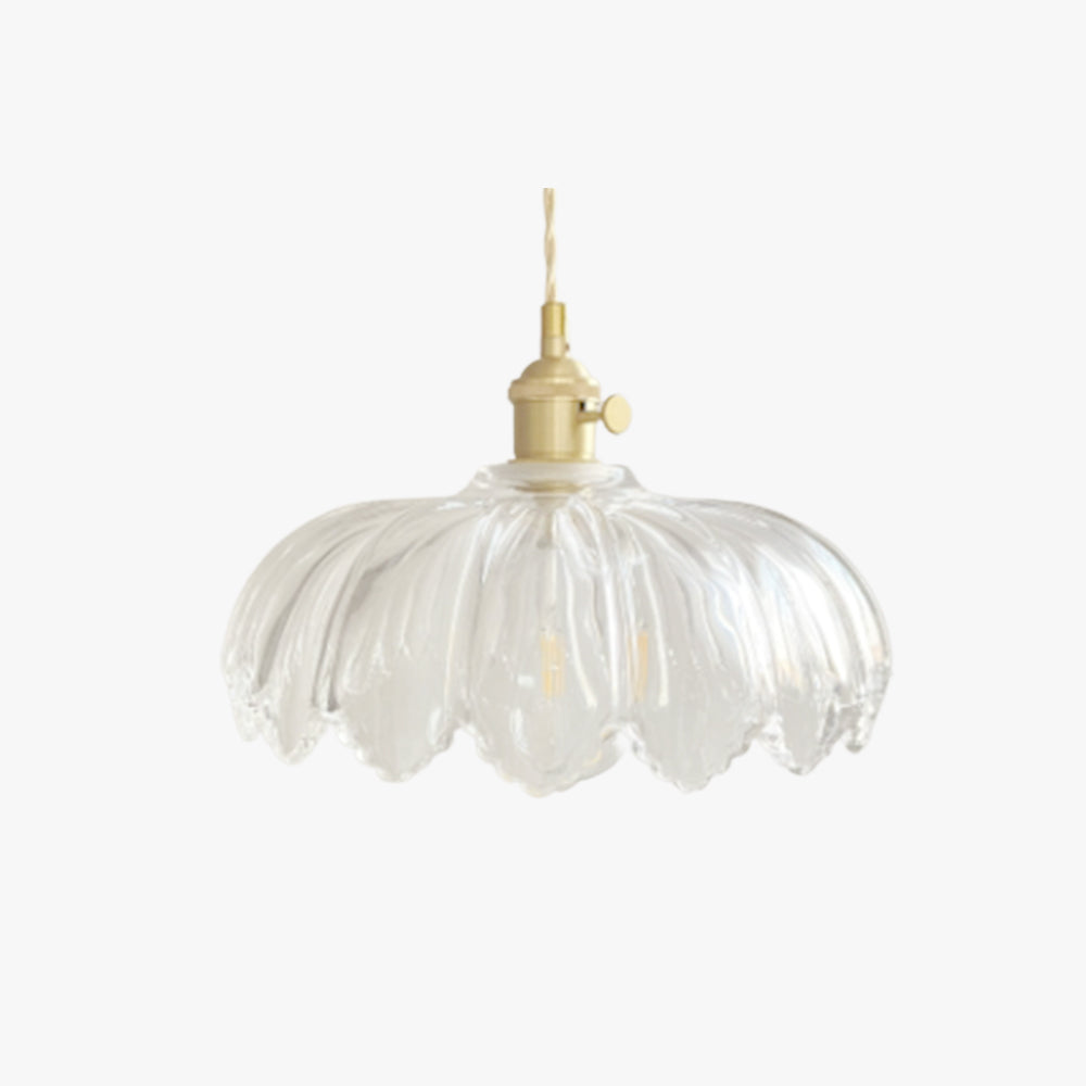 Valentina Art Deco Blown Brass & Glass Pendant Light, 7 Styles