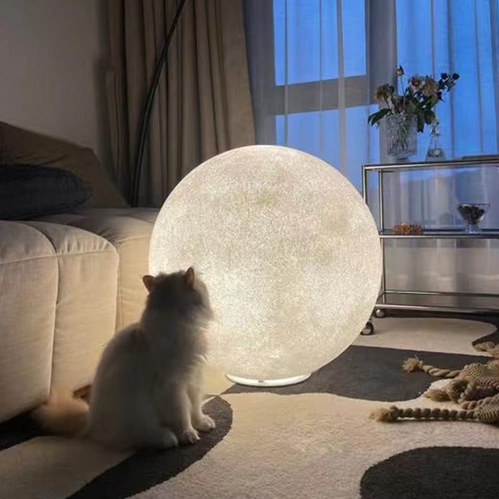 Mira Modern Decorative Dream Floor Lamp, Moon Globe, Resin, Bedroom