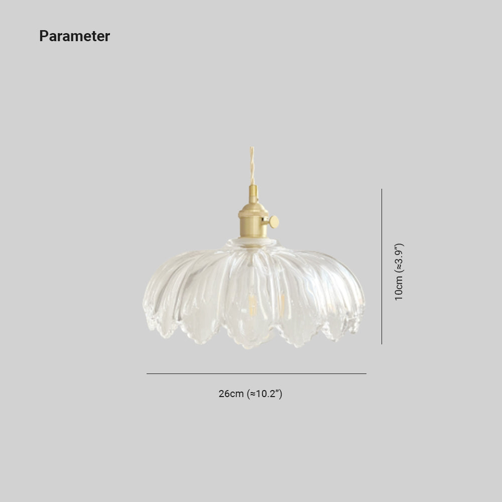 Valentina Art Deco Blown Brass & Glass Pendant Light, 7 Styles