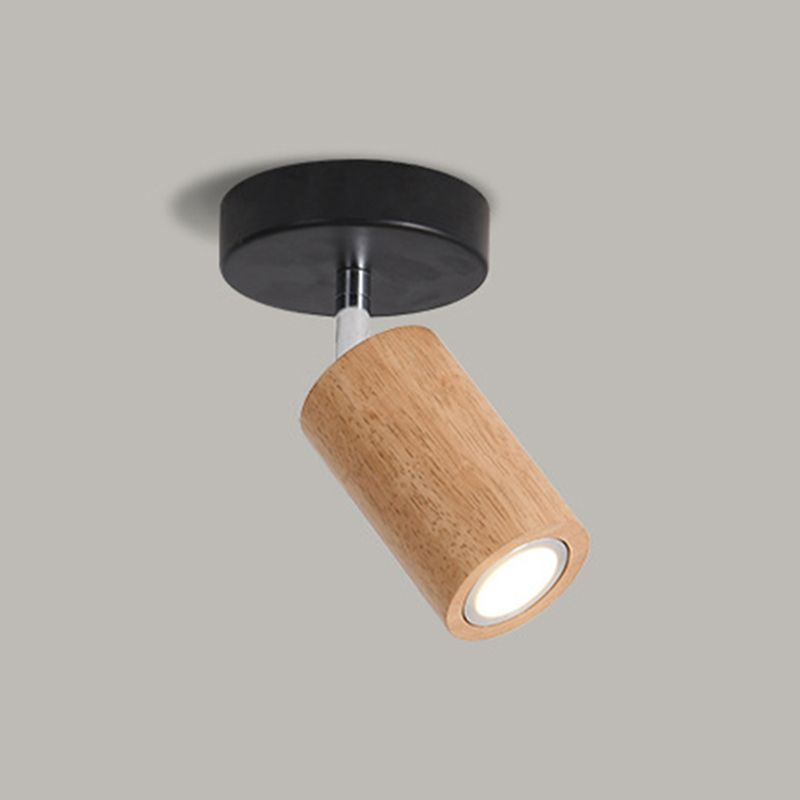 Muto Modern LED Adjustable Ceiling Spotlight, Wood