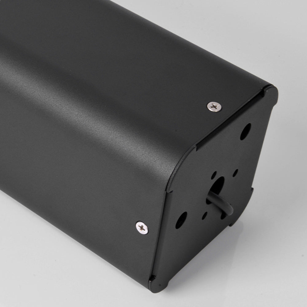 Ray Metal Rectangular Hollow Outdoor Path Light, Black