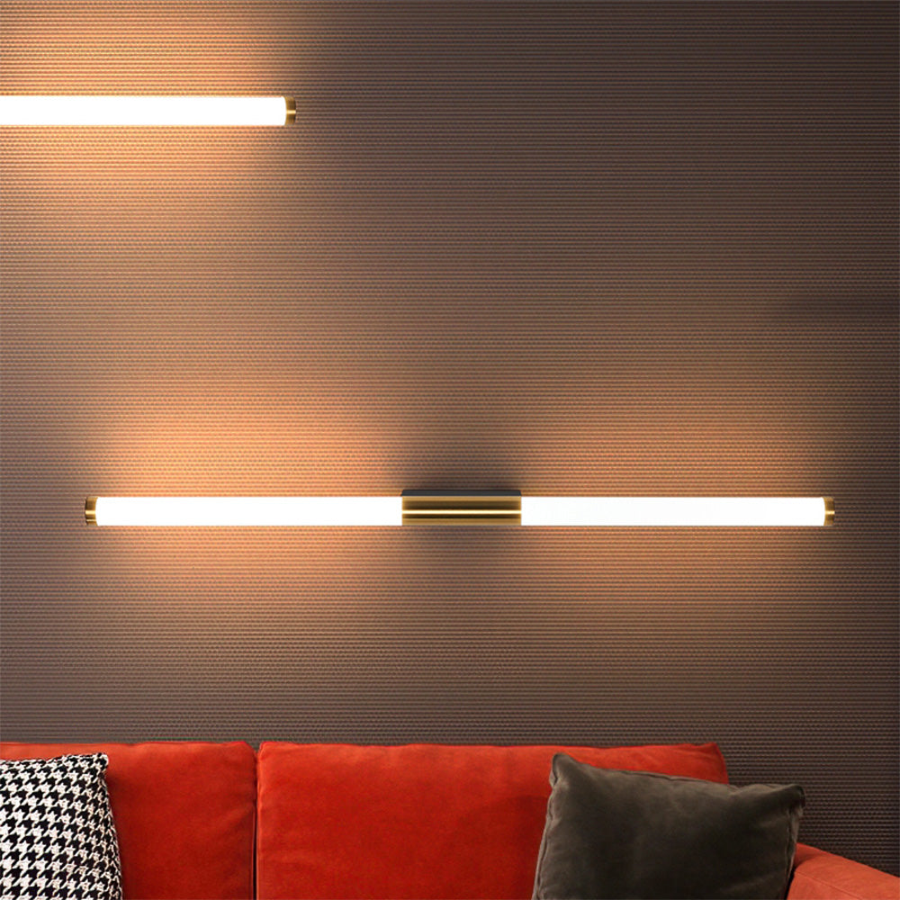 Arisha Modern Linear Cooper White Mirror Front Wall Lamp