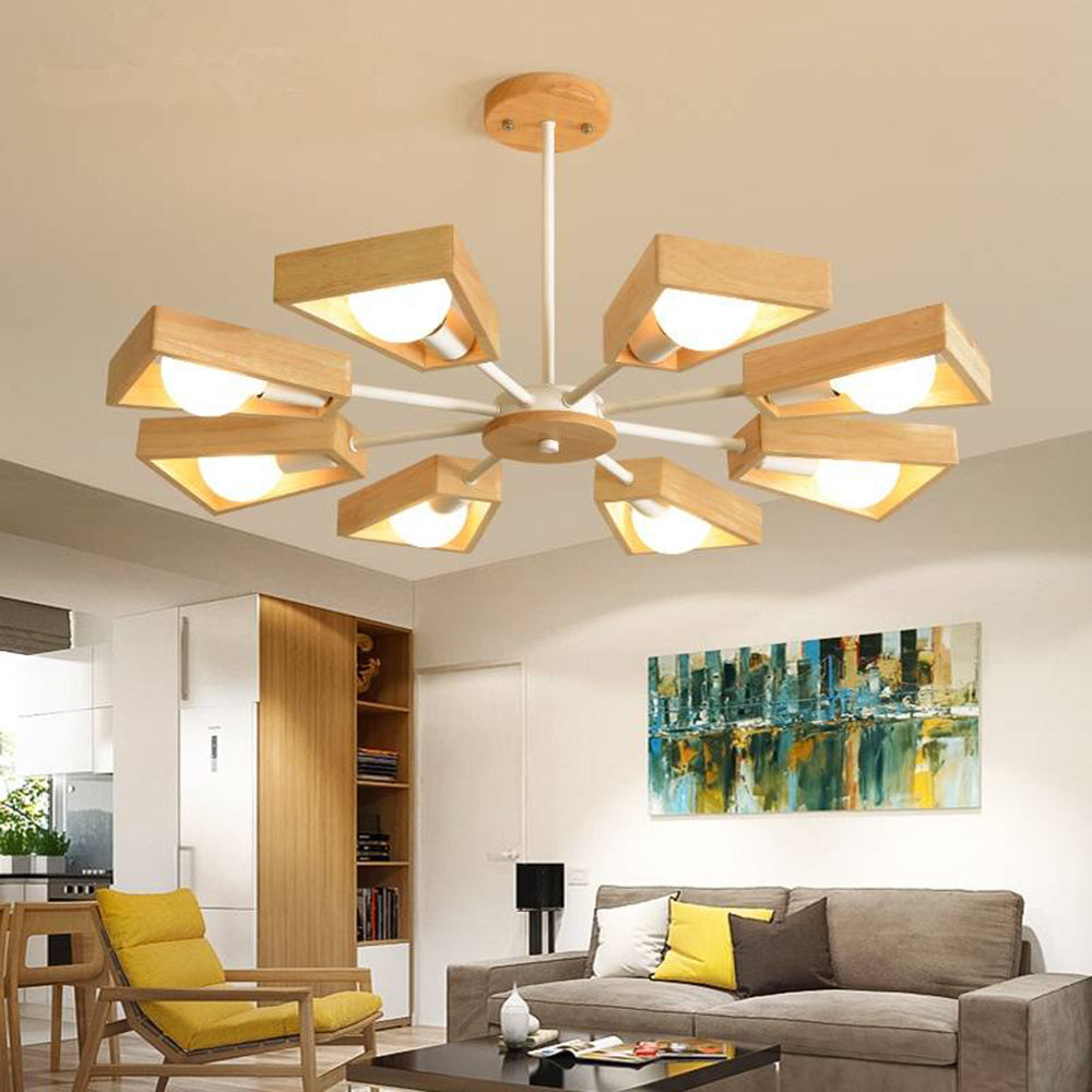 Muto Modern Nordic Rotatale Pendant Light, Wood, 3 Style