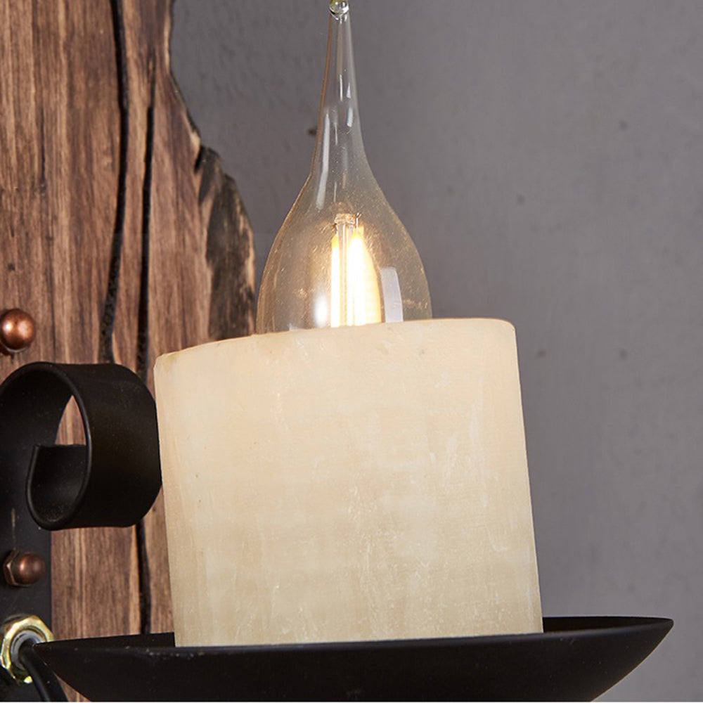 Epoch Wall Lamp Rectangular Vintage, Wood/Metal, Bedroom