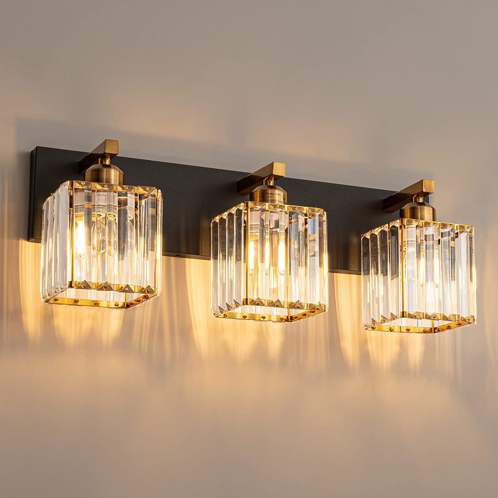 Kristy Vintage LED Metal/Crystal Wall Lamp For Mirror, Gold