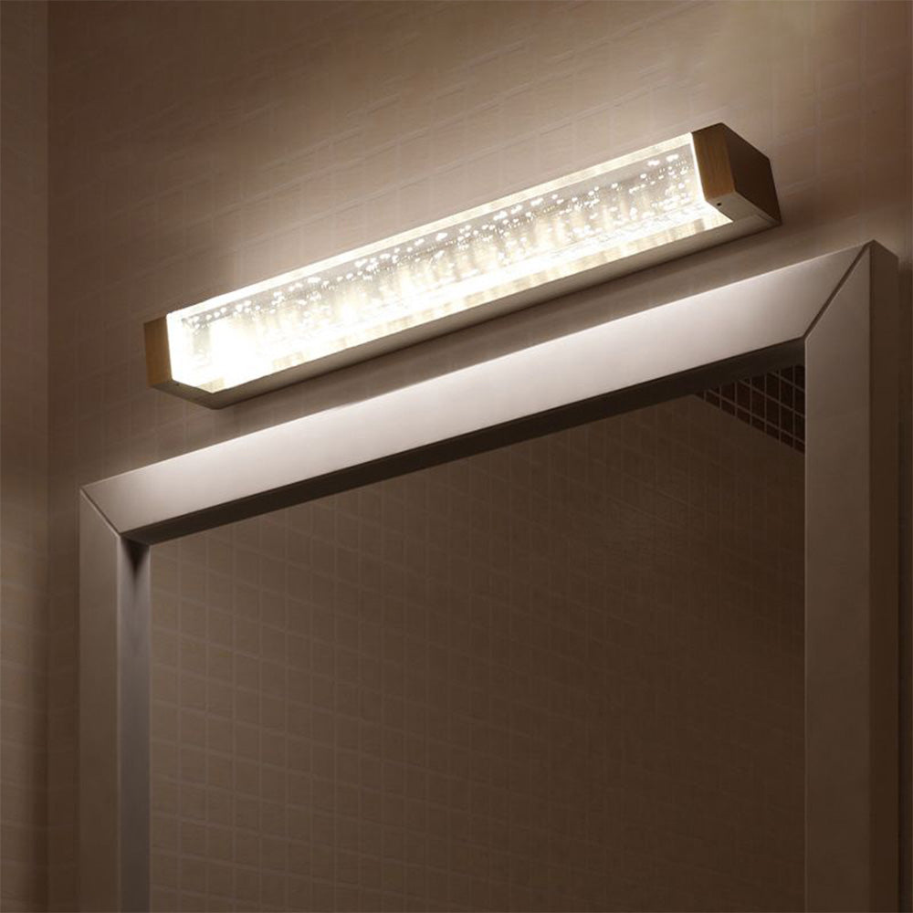 Arisha Transparent Rectangular Mirror Front Vanity LED Wall Lamp, Bathroom