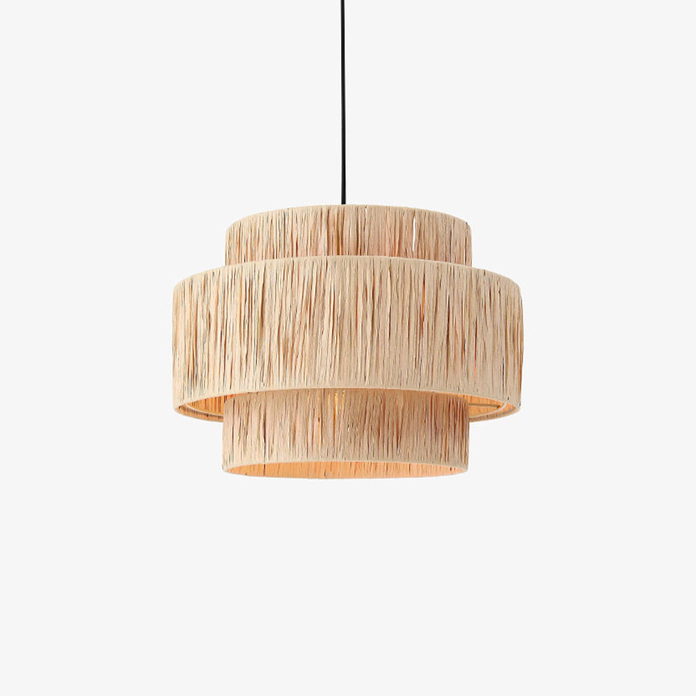 Muto Rustic Boho Rattan Pendant Light, 3 Style
