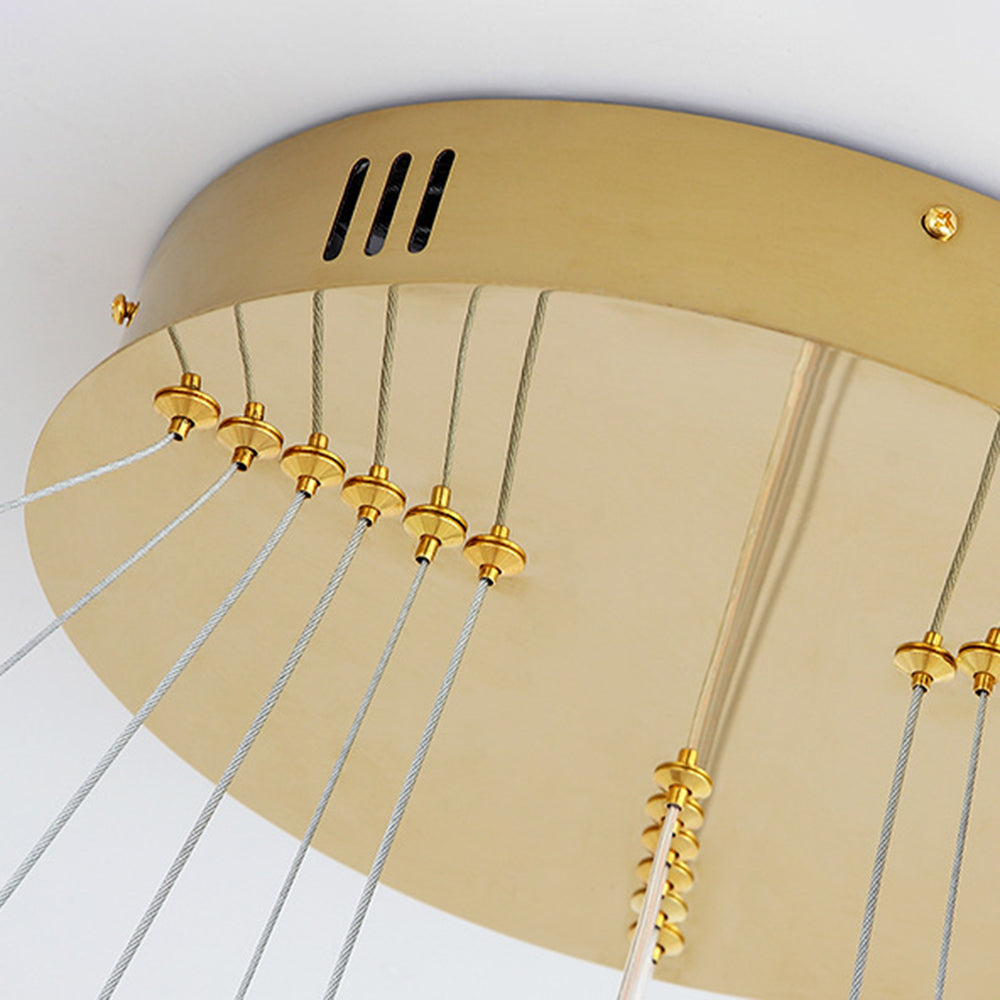 Arisha Minimalist Ring Metal Pendant Light, Gold, Living Room