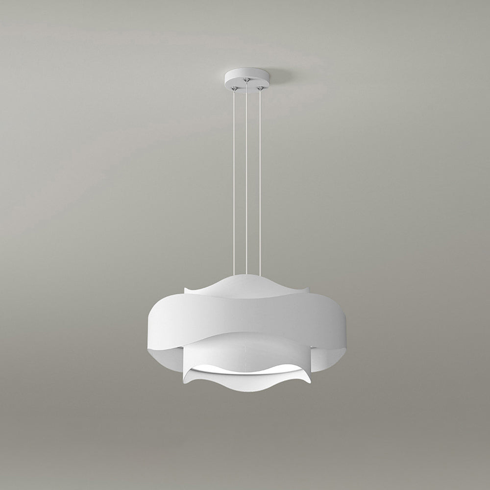 Arisha Art Deco Flower Shape Pendant Light, White