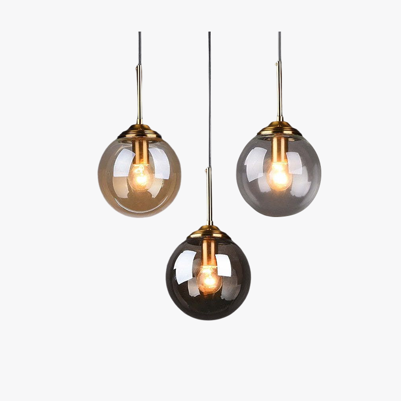 Valentina Designer Bubble Glass Pendant Light, Smoke/Clear/Amber